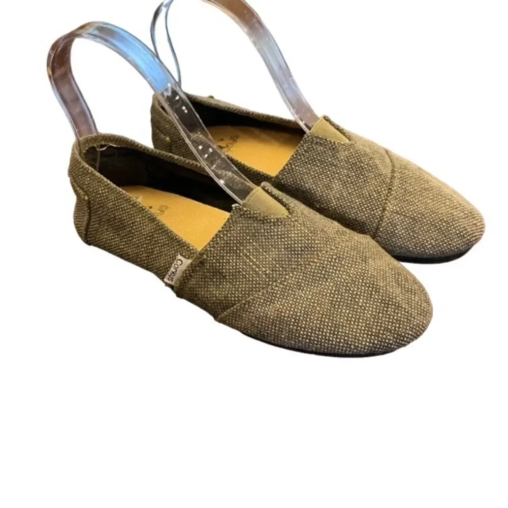 Corkys SUES Women's Casual‎ Canvas Flats Shoes Slip On Fat Beach Size 7